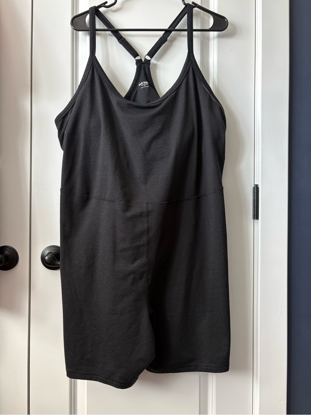 Old Navy Black Women's Athletic Romper with Racerback Straps